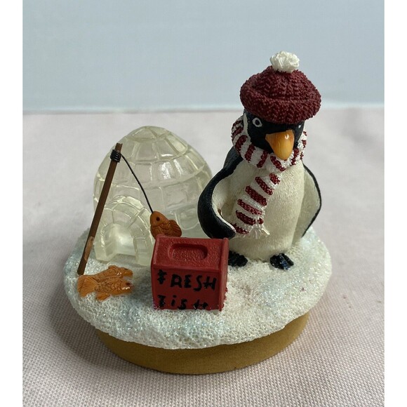 Vintage Our America Penguin Candle Topper for Yankee Candle Winter igloo - Picture 1 of 7